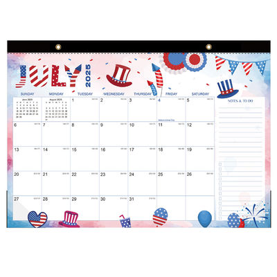 صفحه نمایش ماهانه سفارشی چاپ تقویم شخصی بر روی نوع کاغذ درخشان