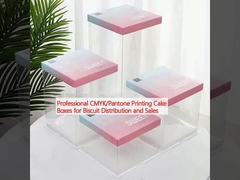 جعبه های کیک چاپی حرفه ای CMYK/Pantone برای توزیع و فروش بسکت