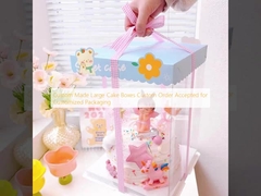 جعبه های کیک بزرگ سفارشی شده سفارش سفارشی برای بسته بندی سفارشی پذیرفته می شود