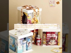 سفارش سفارشی پذیرفته شده جعبه های بسته بندی کیک با نیاز به طراحی AI CDR یا PDF و لایه بندی Matt