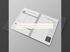 دفتر یادداشت جلد سخت مارپیچ سفارشی شده همانطور که دوست دارید گزینه شخصی سازی هنر جلد سفارشی استاندارد