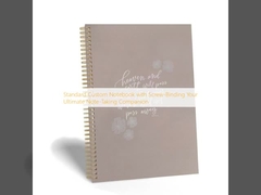 دفترچه یادداشت استاندارد سفارشی با پیچ بندی بهترین همکار یادداشت برداری شما
