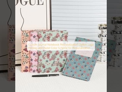 گزینه شخصی‌سازی دفترچه یادداشت سفارشی چاپ لوگو و طرح رنگ پاستیلی برای شخصی‌سازی