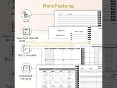 15 صفحه شمارش اسپیرال Hardcover Notebook طراحی شده با تکنیک Embossed و طراحی استاندارد