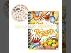 سبک ونتیج طراحی برجسته پوشه سخت اسپیرال پوشه سخت دفترچه یادداشت با مواد پوشه سخت