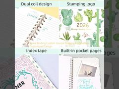 دفترچه یادداشت سفارشی با صحافی مارپیچی، بدون جیب، طراحی سفارشی