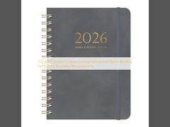 دفتر یادداشت ژورنال سفارشی 5.8 در 8.3 اینچ، صحافی مارپیچی، مناسب برای نیازهای تجاری