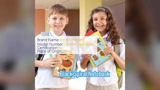 دفترچه یادداشت مارپیچ مشکی برای دفتر و مدرسه