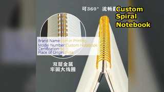 نوت بوک مارپیچ سفارشی 5.8x8.3 با جلد سخت مشکی